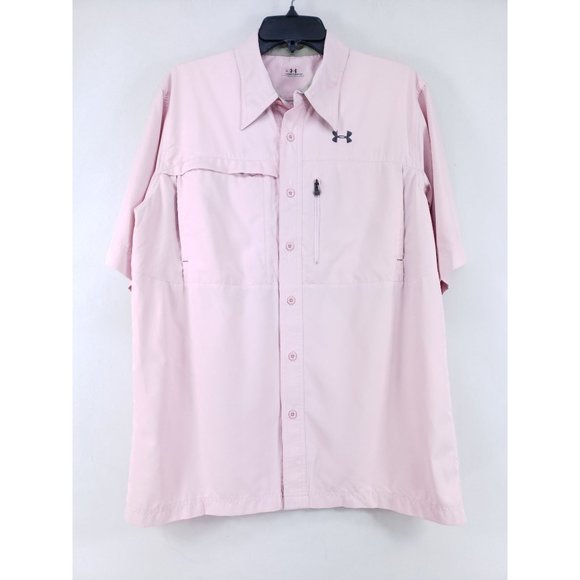 Under Armour Men's Size Medium Vented Shirt Pink - Picture 1 of 9